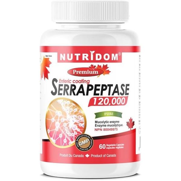 NEW 60 CAPS ENTERIC COATING SERRAPEPTASE