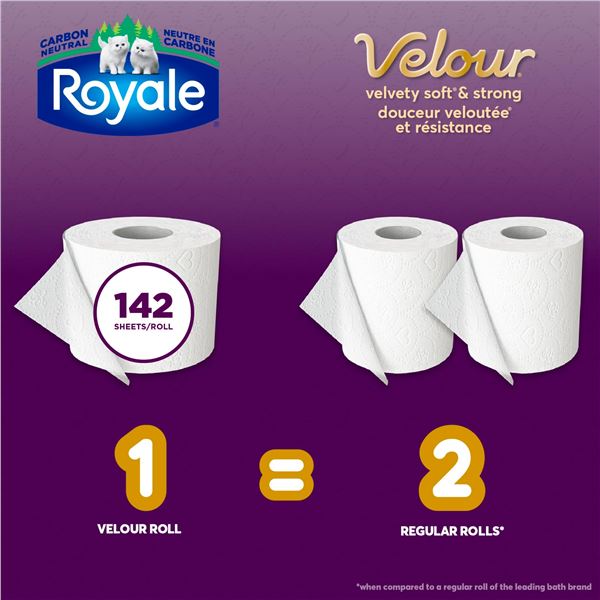 NEW 12 ROLLS OF ROYALE SOFT & STRONG TOILET PAPER