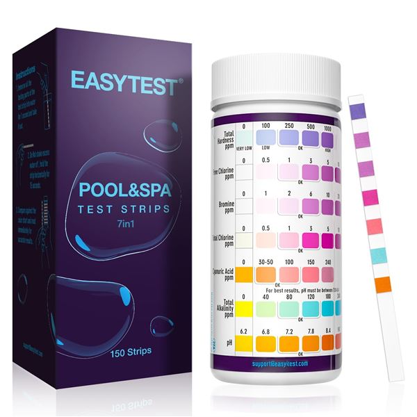 NEW 150 STRIPS EASYTEST POOL & SPA TEST STRIPS