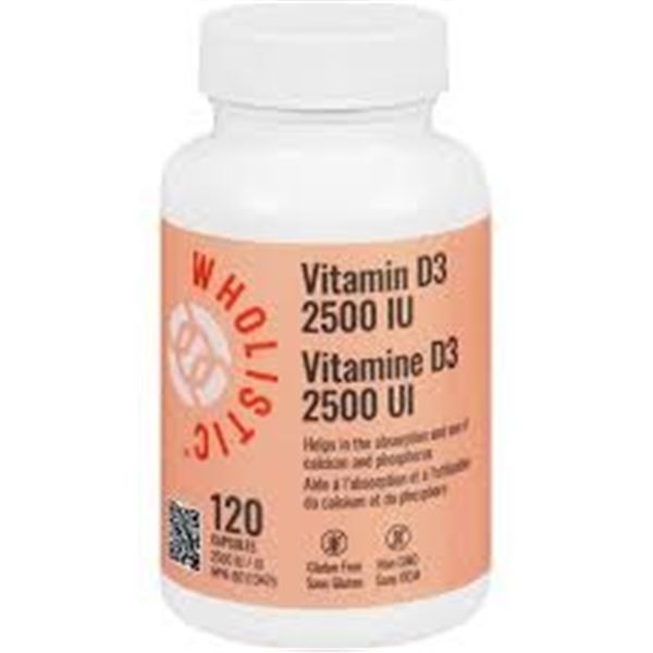 NEW 120 CAPS VITAMIN D3 2500 IU