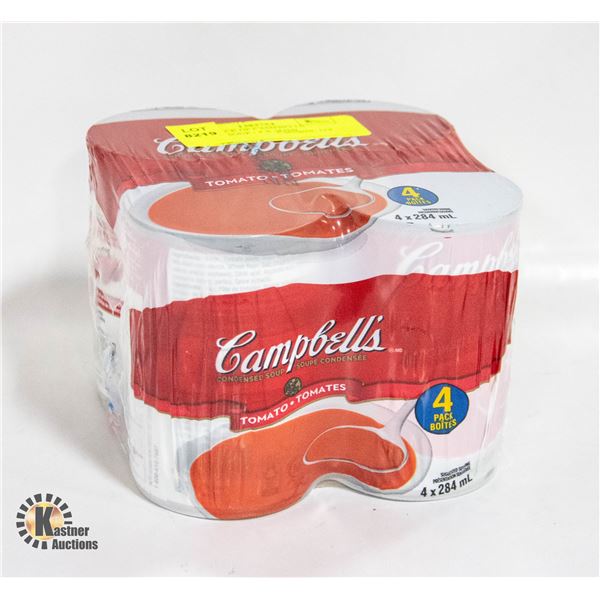 NEW 4 PACK OF CAMPBELLS TOMATO SOUP - 4 X 284ML