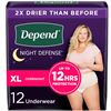 Image 1 : NEW DEPEND 12 UNDERWEAR XL NIGHT DEFENDERS