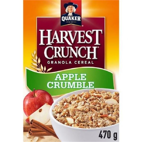 4 NEW QUAKER NATURAL APPLE CRUMBLE CEREAL