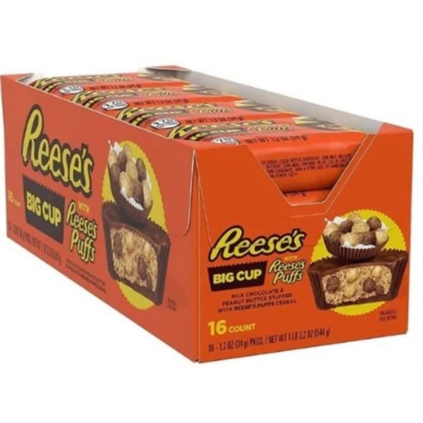 CASE WITH 16 X 34G REESE BIG CUPS