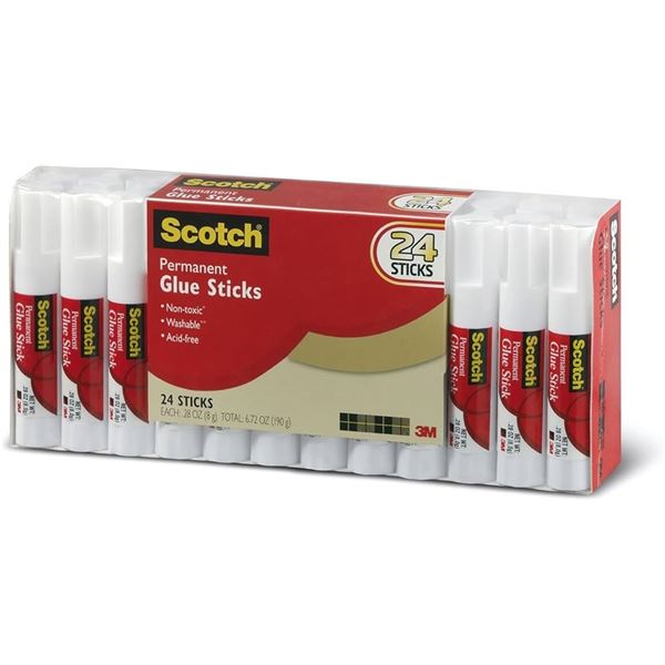 NEW 18 X 8G SCOTCH PERMANENT GLUE STICKS