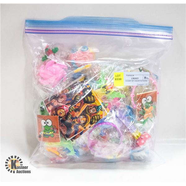 NEW BAGGIE OF ASSORTED KIDS TOYS