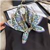 Image 1 : NEW MEISEE SILK SCARF BLUE FLOWERS