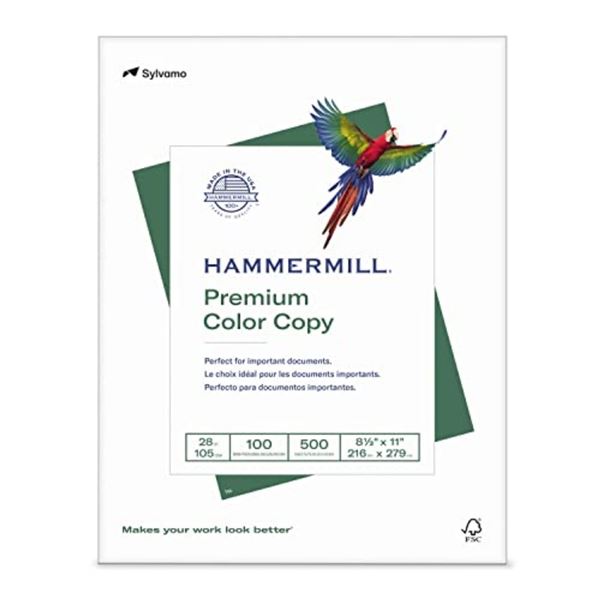 NEW 500 SHEETS HAMMERMILL COLOR COPY PAPER