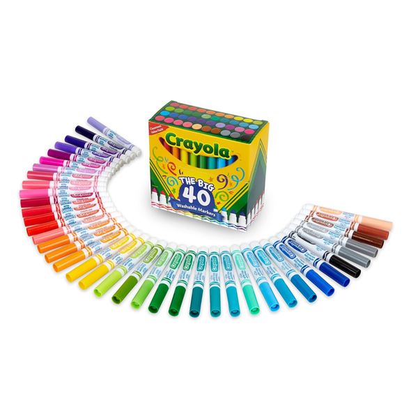 NEW THE BIG 40 CRAYOLA WASHABLE MARKERS
