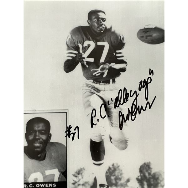 SF 49ers Star RC Owens signed photo