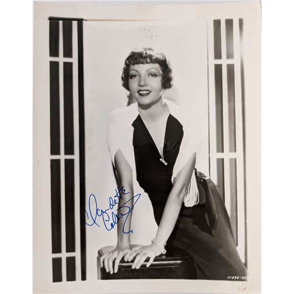 Claudette Colbert signed photo