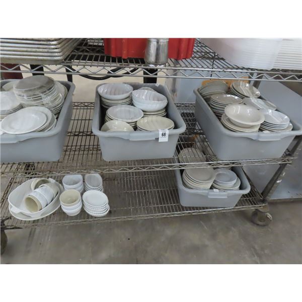 Asst. B & B Dishes w/4 Bus Pans