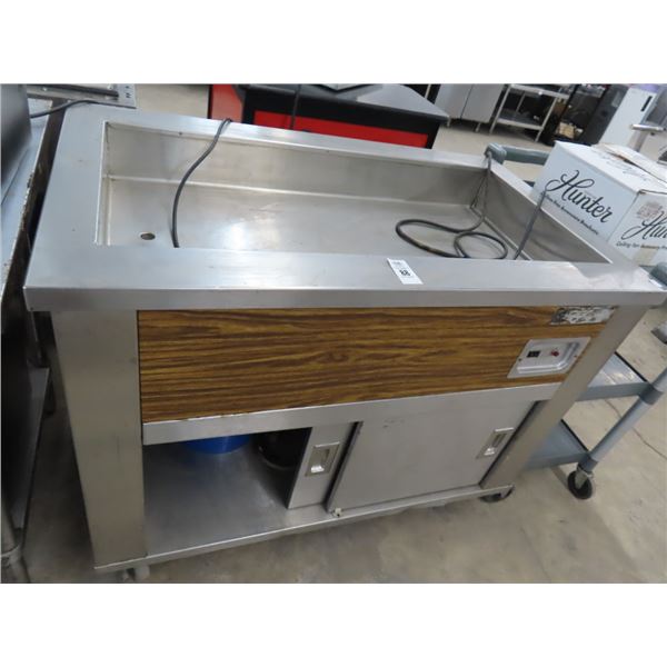 S/S  40"  Cold Plate Buffet Table gets cold