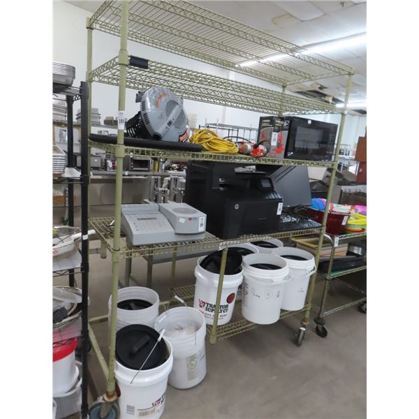 Large Wire 5 Shelf Cart
