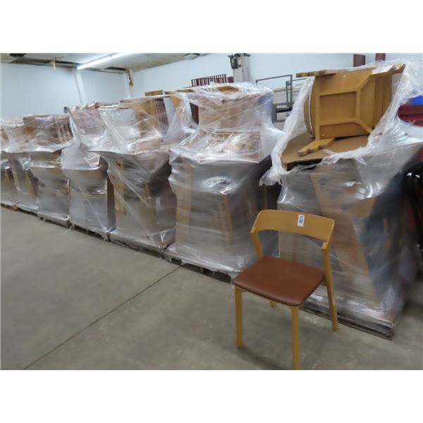 8-Contemporary Light Oak Dining Chair - Pallet of 16 - 8 X $