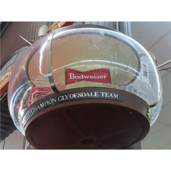 Budweiser Clydesdale Revolving Advertising Hanging Light - No Cord