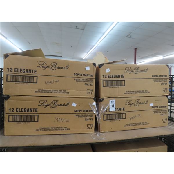 4-Martini Glasses - 12 EA - 4 X $