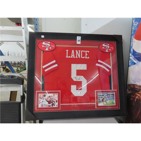 San Fran 49ers Trey Lance #5 Autographed Jersey In Showcase