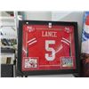 Image 1 : San Fran 49ers Trey Lance #5 Autographed Jersey In Showcase