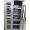 Image 2 : Uline Grey Metal Glass Door Storage Cabinet