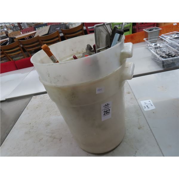 Large Plastic Measuring Rounds w/Utensils - 2