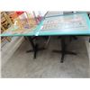Image 1 : Blue Trim Pedestal 2 Top Dining Tables - Pair