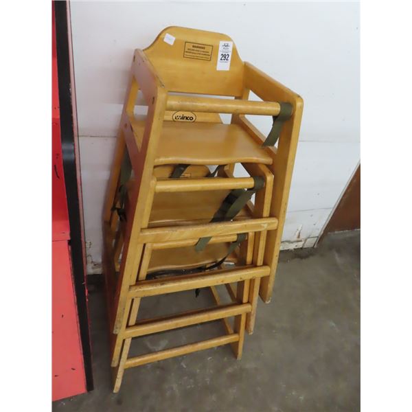Winco Oak High Chairs - 3