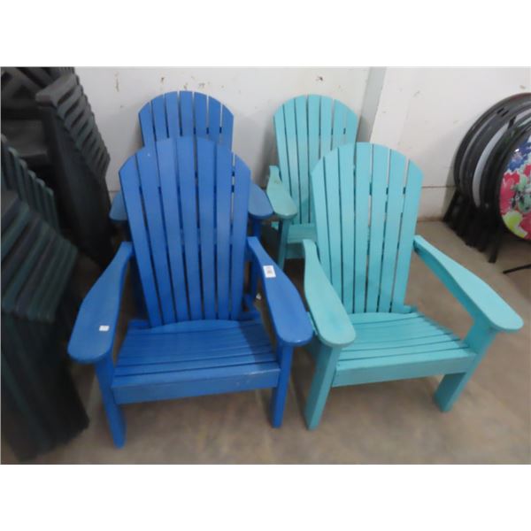 4-Polly Wood Adirondack Chairs - 4 X $