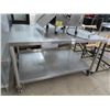 Image 1 : S/S 4' Rolling Table w/Undershelf