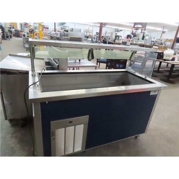 Delfield 5' Rolling Ref. Buffet Line Table 15 degrees