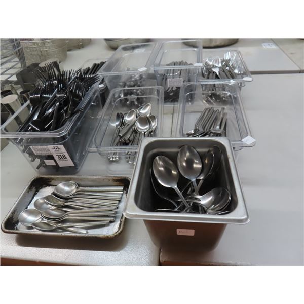Cambro Bins w/Asst. Utensils
