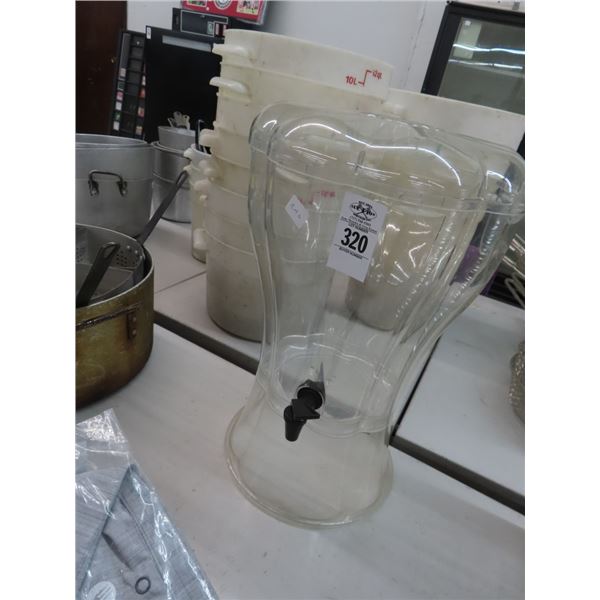 Ornate Plastic Beverage Dispenser w/Spigot