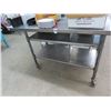 Image 1 : S/S  5' Rolling Table w/Double Undershelf