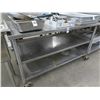 Image 1 : S/S  5'  Rolling Table w/Backsplash and Double Undershelf