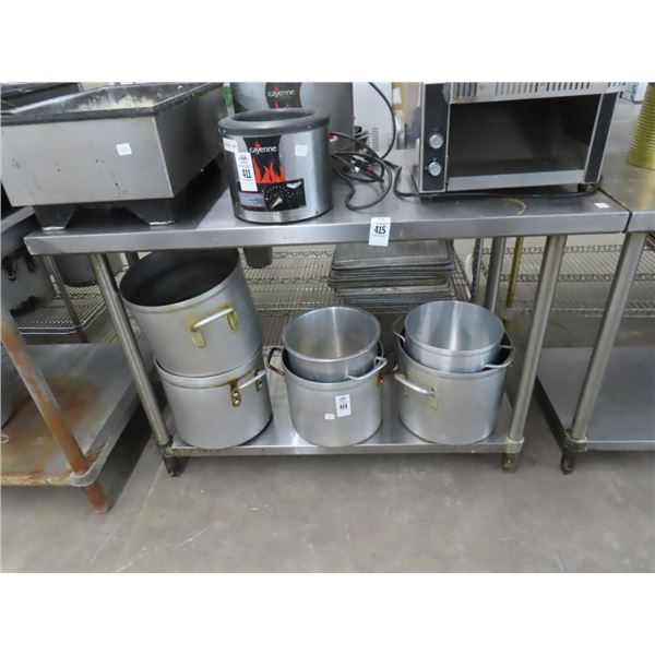 S/S  4' Table w/Undershelf