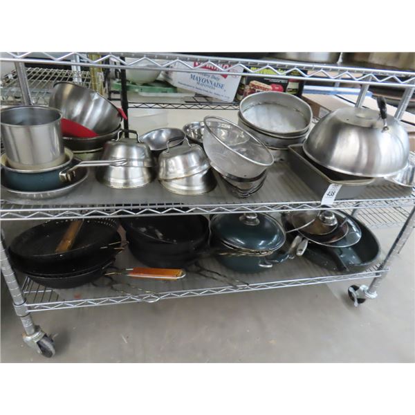 Asst. Pots/Pans/Lids - Bottom 2 Shelves