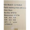 Image 2 : CHAISE EMPILABLE EN PLASTIQUE ACTIV SEATING #A-116-BLK