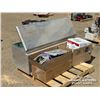 Image 4 : ALUMINUM TOOL BOX W/MISC SHOP PARTS