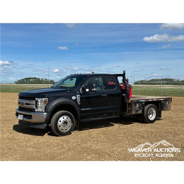 2019 FORD F550 XLT EXTENDED CAB FLATBED TRUCK
