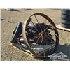 Image 1 : (12) ANTIQUE STEEL WHEELS