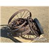 Image 3 : (12) ANTIQUE STEEL WHEELS