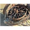 Image 7 : (12) ANTIQUE STEEL WHEELS