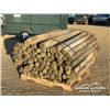 Image 2 : BUNDLE OF 6 FT. TREATED FENCE POSTS
