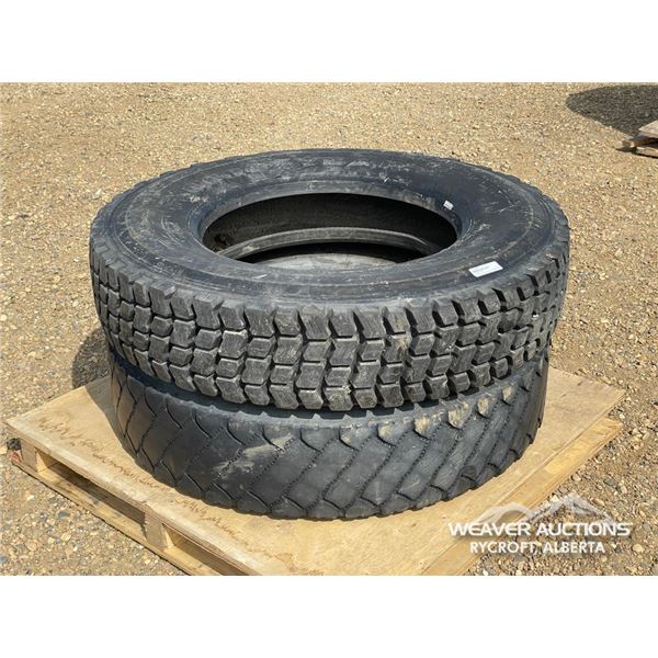 (2) 11R24.5 TIRES