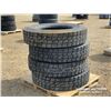Image 2 : (4) 11R24.5 TRUCK TIRES