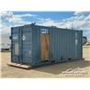 Image 1 : 1985 8 X 20 FT. SHIPPING CONTAINER ON SKIDS