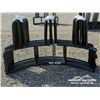 Image 5 : (3) TOMBSTONE ROUND BALE FEEDERS