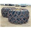 Image 1 : (2) GENERAL DH73X44.00-32 CHAINED SKIDDER TIRES