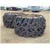 Image 2 : (2) GENERAL DH73X44.00-32 CHAINED SKIDDER TIRES