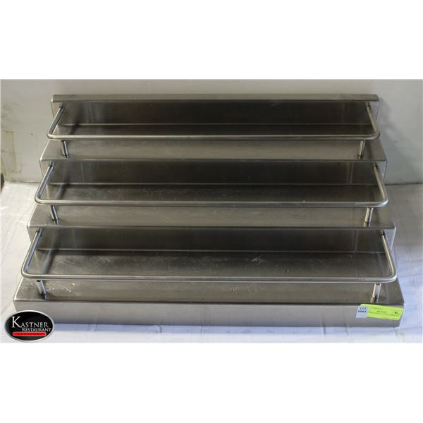 STAINLESS STEEL 3 STEP DISPLAY SHELF
